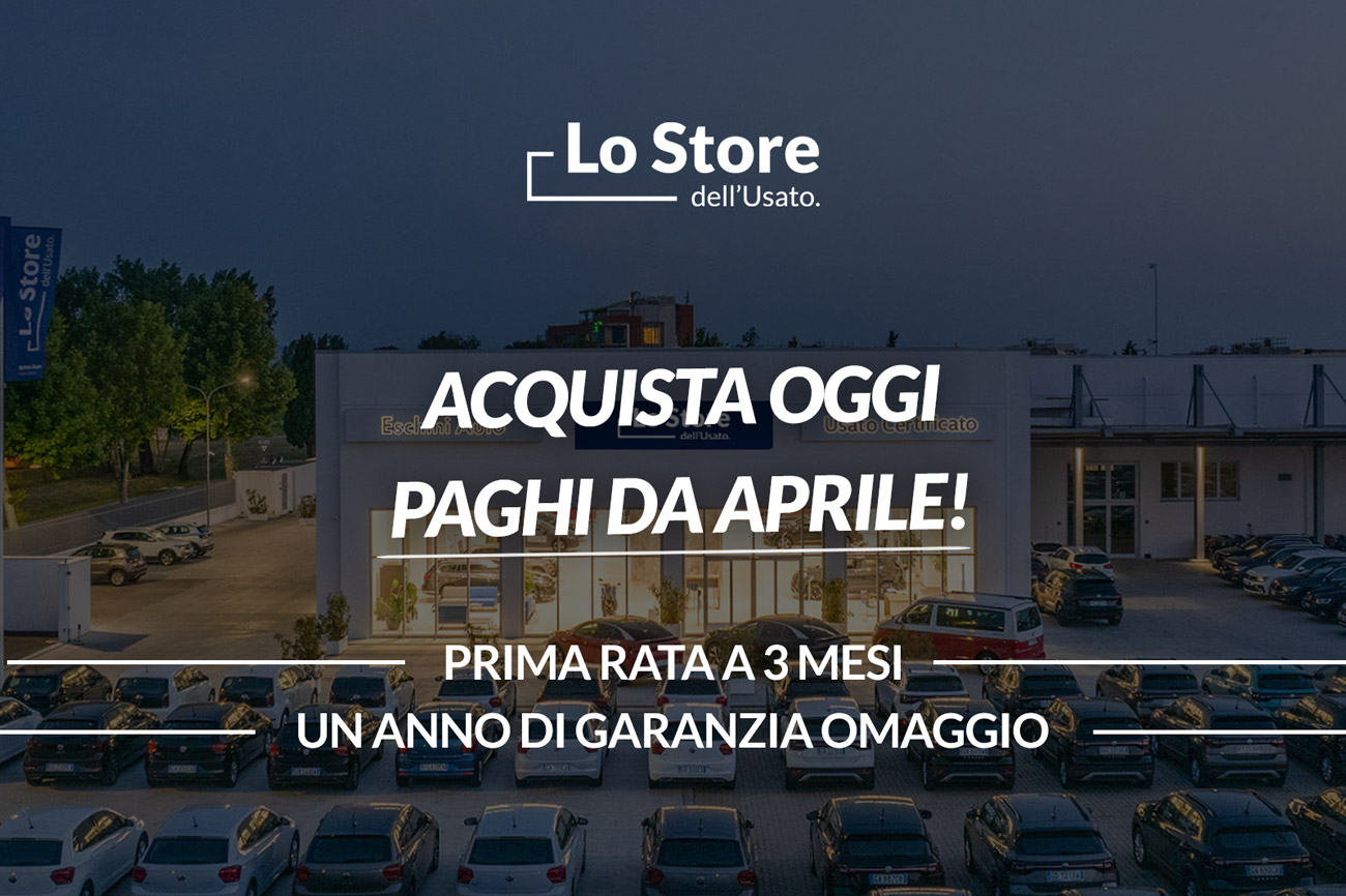 Acquista ora, paghi da Aprile!