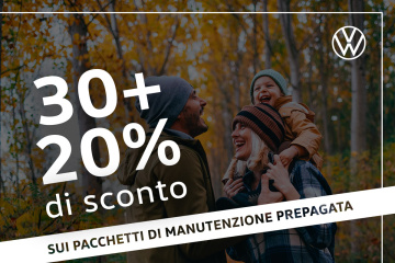 Manutenzione prepagata scontata del 30 + 20%